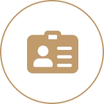ID card icon in a circle