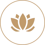 Minimalist gold lotus design
