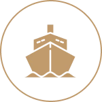 Minimalist ship logo design